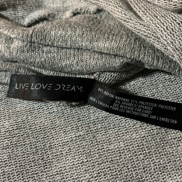 LIVE LOVE DREAM-women’s gray/sequins decor heart rayon blend long sleeve sweater - Picture 10 of 10